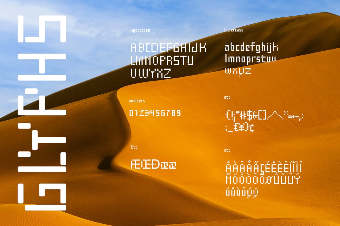 复古未来派网络游戏网站标题设计装饰英文字体安装包 Zerpixl Volt 设计素材 sucaiwan.com