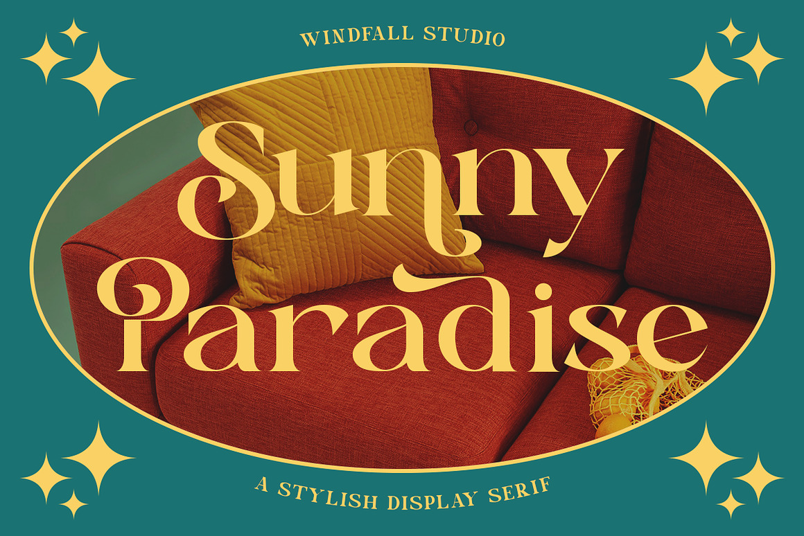 复古波西米亚风杂志海报徽标设计衬线英文字体安装包 Sunny Paradise – Decorative Serif Typeface 设计素材 sucaiwan.com