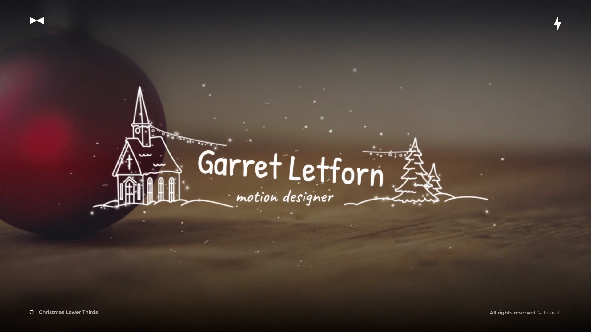 圣诞节日氛围标题片头片尾圣诞插图元素动画FCPX插件 Lower Thirds Christmas , sucaiwan.com