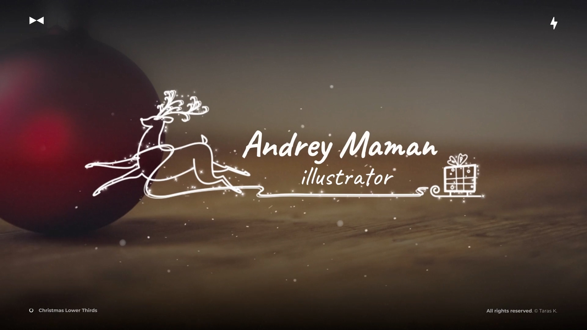 圣诞节日氛围标题片头片尾圣诞插图元素动画FCPX插件 Lower Thirds Christmas , sucaiwan.com