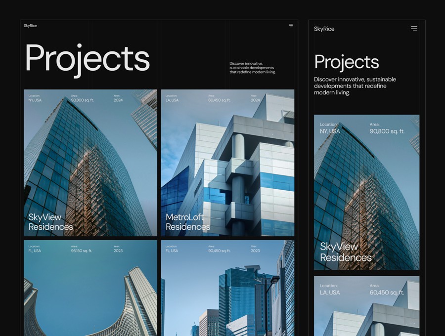 高级房地产开发商公司官网网站登录页面WEB UI设计Figma模板素材 SkyRice – Real Estate Company Website APP UI 第4张-素材湾丨精选海外优质设计素材资源 高级房地产开发商公司官网网站登录页面WEB UI设计Figma模板素材 SkyRice – Real Estate Company Website APP UI sucaiwan.com