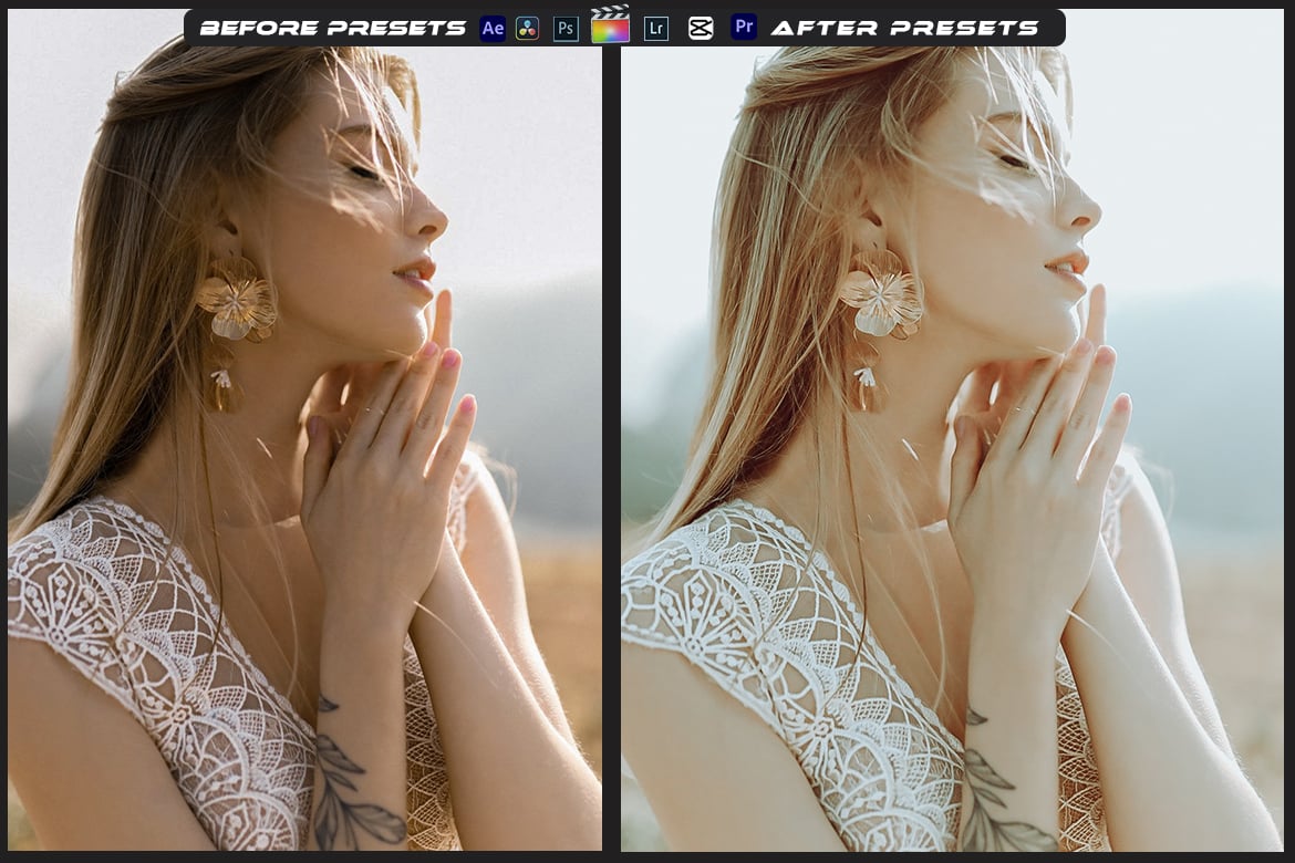 明亮曝光人物肖像摄影照片调色Lightroom&Luts预设 Bright Airy Lightroom Preset & Luts Premiere Pro 插件预设 第2张-素材湾丨精选海外优质设计素材资源 明亮曝光人物肖像摄影照片调色Lightroom&Luts预设 Bright Airy Lightroom Preset & Luts Premiere Pro 插件预设 sucaiwan.com