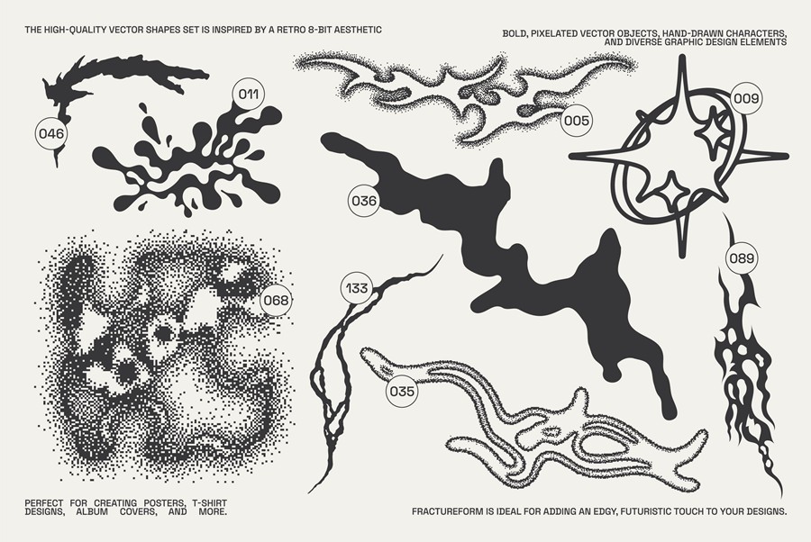 144款复古Y2K像素化美学艺术实验性未来抽象几何AI矢量图形插画设计套装FractureForm Graphic Pack by Vanzyst 图片素材 第3张-素材湾丨精选海外优质设计素材资源 144款复古Y2K像素化美学艺术实验性未来抽象几何AI矢量图形插画设计套装FractureForm Graphic Pack by Vanzyst 图片素材 sucaiwan.com
