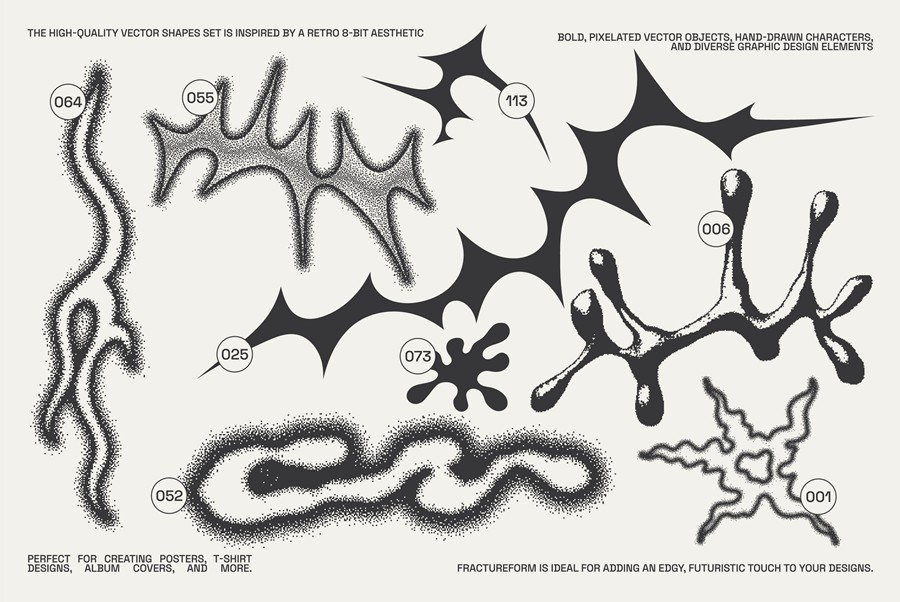 144款复古Y2K像素化美学艺术实验性未来抽象几何AI矢量图形插画设计套装FractureForm Graphic Pack by Vanzyst 图片素材 第7张-素材湾丨精选海外优质设计素材资源 144款复古Y2K像素化美学艺术实验性未来抽象几何AI矢量图形插画设计套装FractureForm Graphic Pack by Vanzyst 图片素材 sucaiwan.com