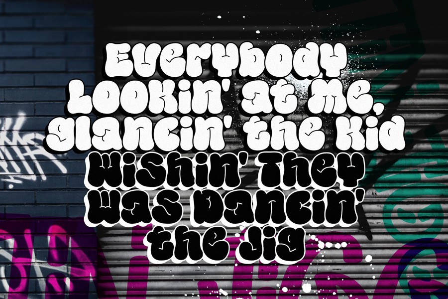 复古街头涂鸦品牌海报徽标设计装饰英文字体安装包 Whoopie Sunday — Bubble Graffiti Font 设计素材 第4张-素材湾丨精选海外优质设计素材资源 复古街头涂鸦品牌海报徽标设计装饰英文字体安装包 Whoopie Sunday — Bubble Graffiti Font 设计素材 sucaiwan.com