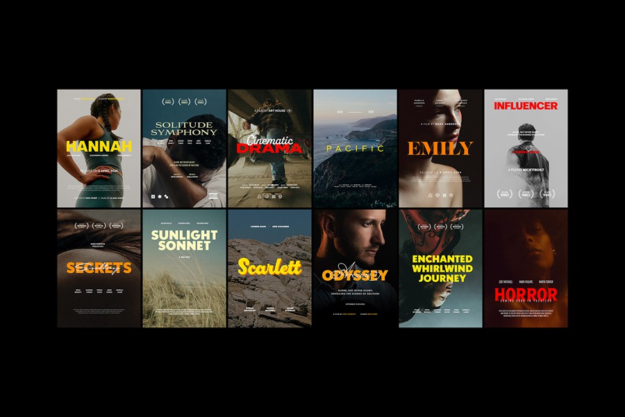12款现代极简A4电影海报标题排版PSD模板设计套装Movie Posters Collection 图片素材 第3张-素材湾丨精选海外优质设计素材资源 12款现代极简A4电影海报标题排版PSD模板设计套装Movie Posters Collection 图片素材 sucaiwan.com