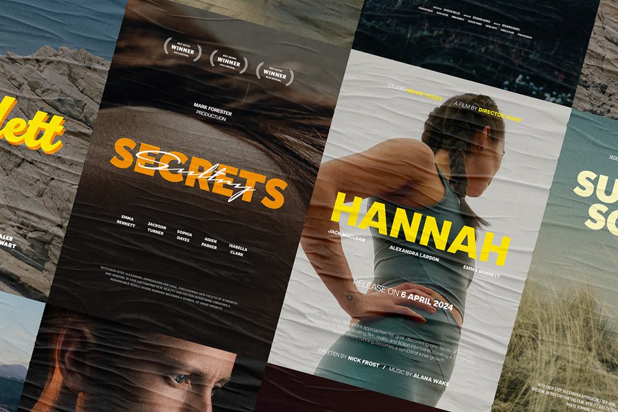 12款现代极简A4电影海报标题排版PSD模板设计套装Movie Posters Collection 图片素材 第6张-素材湾丨精选海外优质设计素材资源 12款现代极简A4电影海报标题排版PSD模板设计套装Movie Posters Collection 图片素材 sucaiwan.com