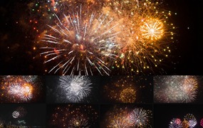 Artlist 4K ProRes超高清烟花表演新年跨年节日氛围视频素材+音效 Fireworks Display