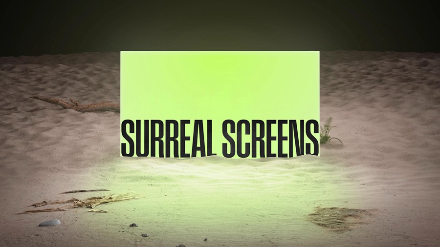 3D迷幻花海广告牌灯箱发光屏幕banner海报动态设计展示AE视频样机片头片尾模板Surreal Screens 影视音频 sucaiwan.com