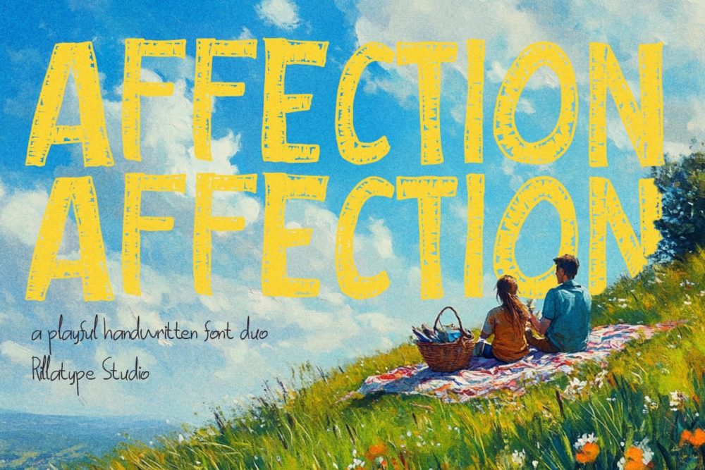 创意俏皮贺卡海报社交媒体徽标设计装饰英文字体安装包 Affection 设计素材 第1张-素材湾丨精选海外优质设计素材资源 创意俏皮贺卡海报社交媒体徽标设计装饰英文字体安装包 Affection 设计素材 sucaiwan.com