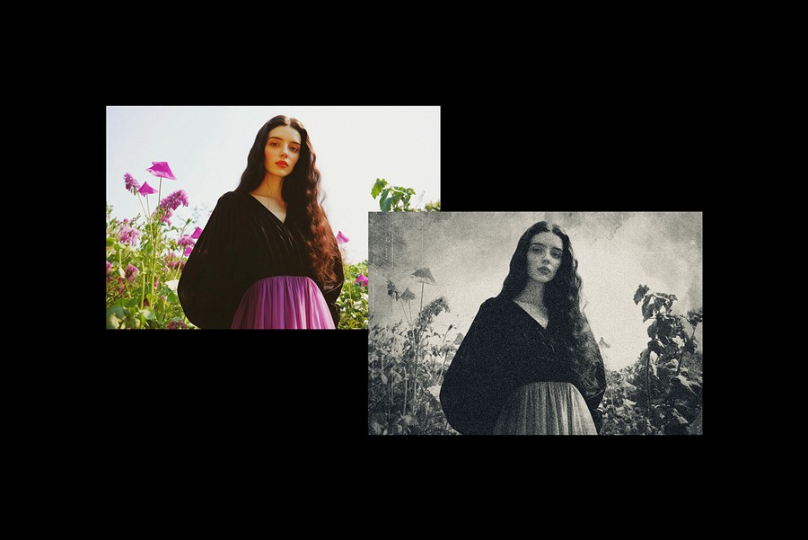 复古黑色划痕粒状老式照片效果ps特效滤镜样机 Vintage Noir Photo Effect 插件预设 第2张-素材湾丨精选海外优质设计素材资源 复古黑色划痕粒状老式照片效果ps特效滤镜样机 Vintage Noir Photo Effect 插件预设 sucaiwan.com