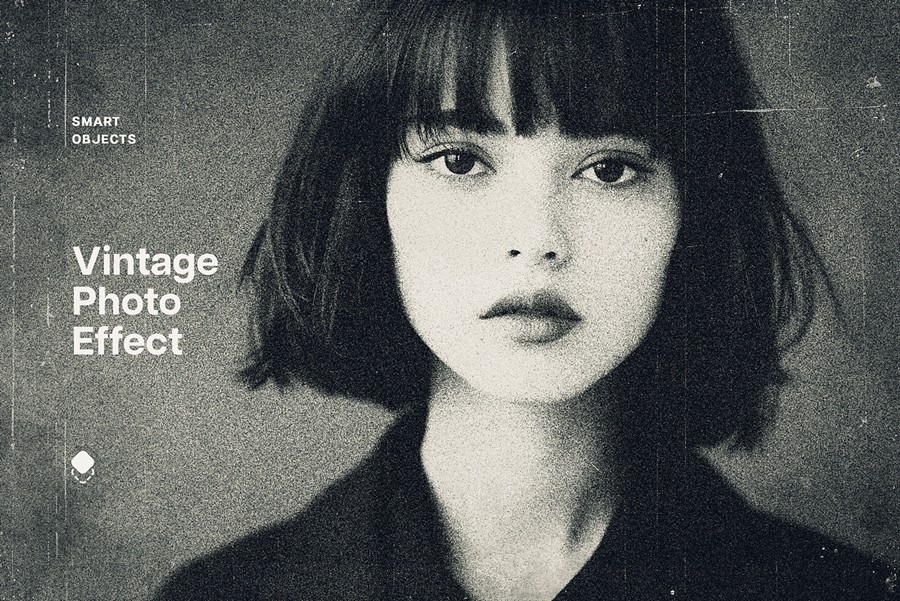 复古黑色划痕粒状老式照片效果ps特效滤镜样机 Vintage Noir Photo Effect 插件预设 第1张-素材湾丨精选海外优质设计素材资源 复古黑色划痕粒状老式照片效果ps特效滤镜样机 Vintage Noir Photo Effect 插件预设 sucaiwan.com