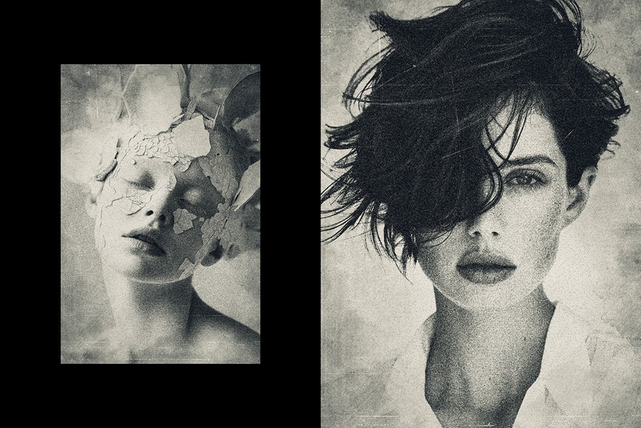 复古黑色划痕粒状老式照片效果ps特效滤镜样机 Vintage Noir Photo Effect 插件预设 第4张-素材湾丨精选海外优质设计素材资源 复古黑色划痕粒状老式照片效果ps特效滤镜样机 Vintage Noir Photo Effect 插件预设 sucaiwan.com