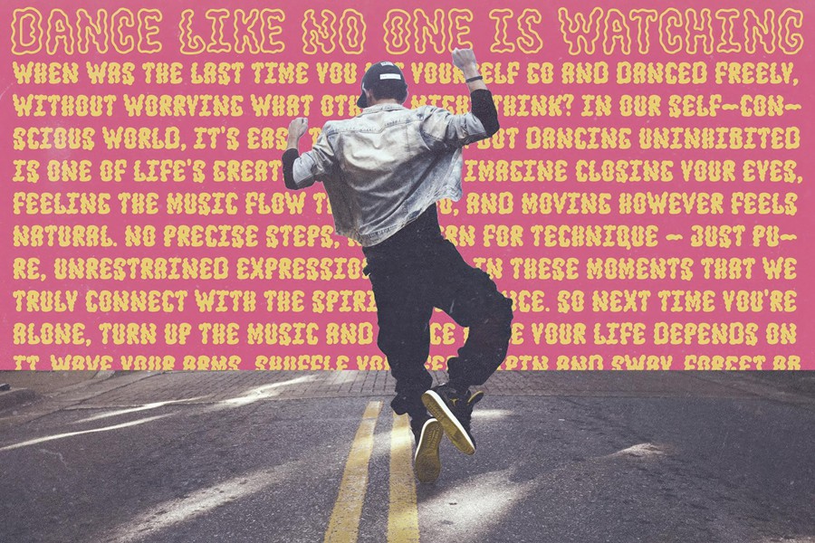 现代复古品牌海报徽标设计装饰英文字体安装包 Jump Up — Wavy Groovy Font Duo 设计素材 sucaiwan.com