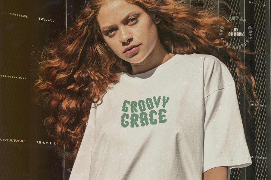 现代复古品牌海报徽标设计装饰英文字体安装包 Jump Up — Wavy Groovy Font Duo 设计素材 sucaiwan.com