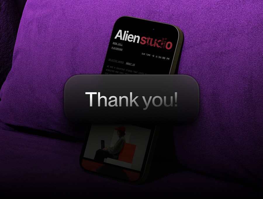 现代极简工作室设计师创意艺术展示Web网站网页作品集Figma/Framer页面排版布局UI设计套件Creative Alien Studio Framer Template APP UI sucaiwan.com