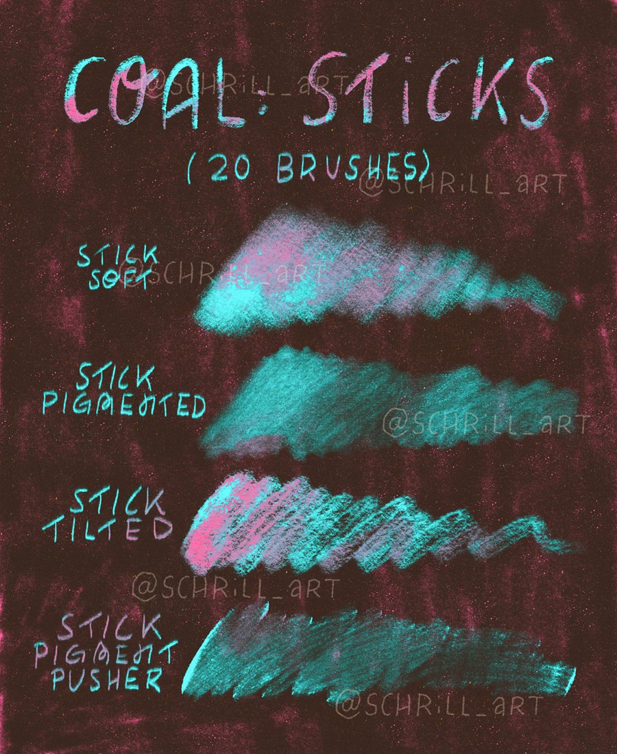 62款逼真木炭铅笔素描绘画混合Procreate笔刷套装Crazy charcoals – 62 coal brushes for Procreate 笔刷资源 第2张-素材湾丨精选海外优质设计素材资源 62款逼真木炭铅笔素描绘画混合Procreate笔刷套装Crazy charcoals – 62 coal brushes for Procreate 笔刷资源 sucaiwan.com