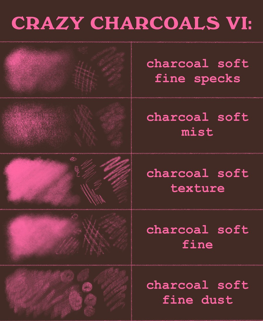 62款逼真木炭铅笔素描绘画混合Procreate笔刷套装Crazy charcoals – 62 coal brushes for Procreate 笔刷资源 第13张-素材湾丨精选海外优质设计素材资源 62款逼真木炭铅笔素描绘画混合Procreate笔刷套装Crazy charcoals – 62 coal brushes for Procreate 笔刷资源 sucaiwan.com