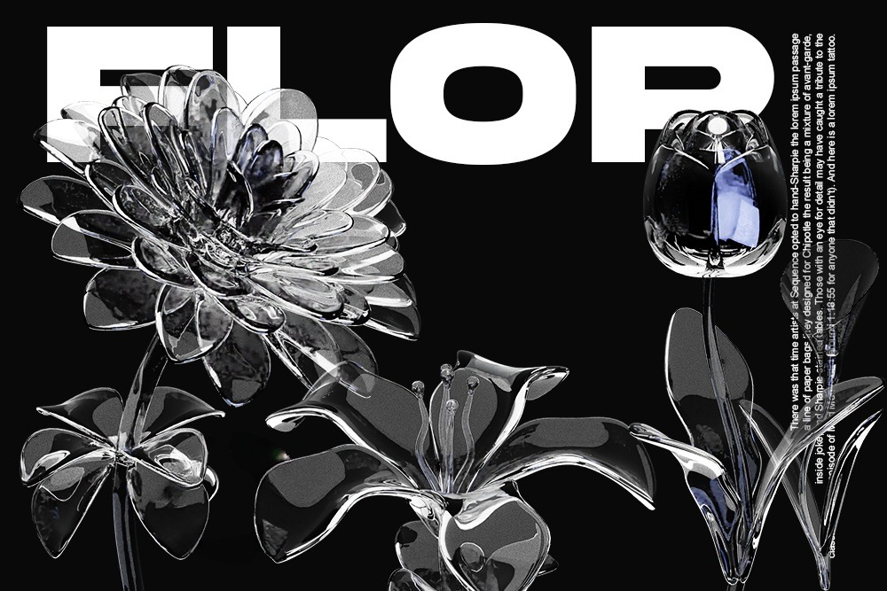 20款3D透明玻璃花朵花卉玫瑰向日葵PNG插画插图Blender模型设计套装Glass Flower 3D Icon Pack 图片素材 sucaiwan.com