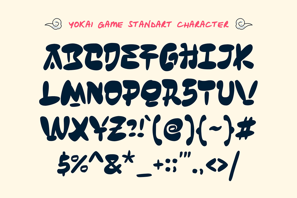 现代日系美学品牌海报包装漫画游戏设计装饰英文字体安装包 Yokai – Chunky Japanese Artistic Font 设计素材 第2张-素材湾丨精选海外优质设计素材资源 现代日系美学品牌海报包装漫画游戏设计装饰英文字体安装包 Yokai – Chunky Japanese Artistic Font 设计素材 sucaiwan.com