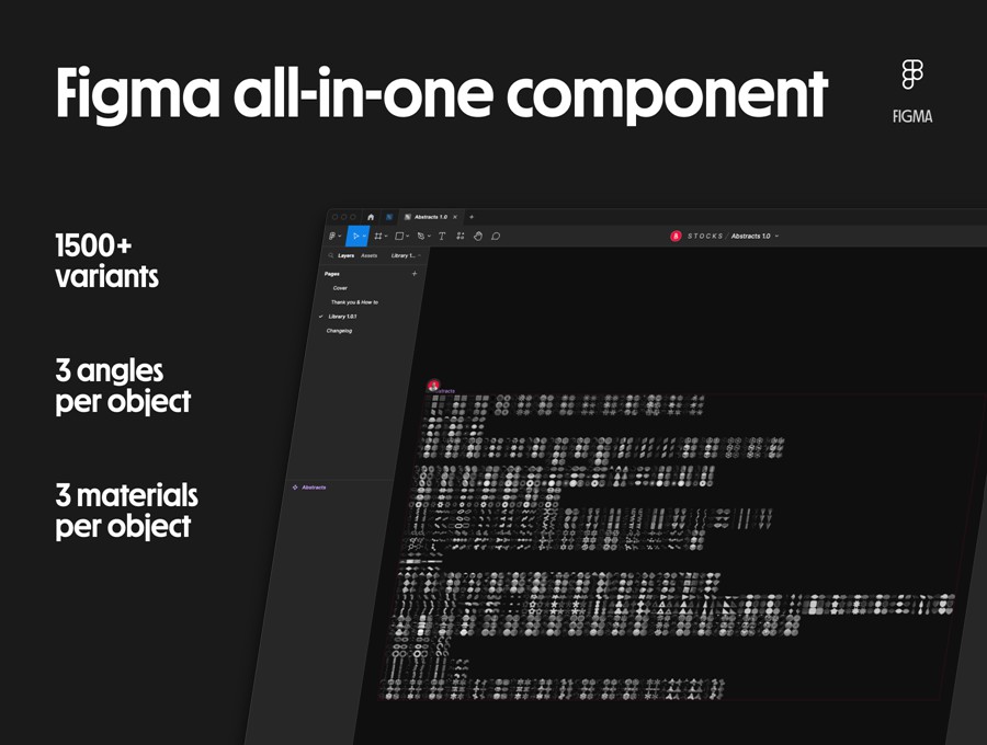 170+款超现代抽象艺术不规则3D三维几何图形图标设计Blender/Figma/PNG格式素材 Abstracts — multipurpose abstract geometry 3d shapes 图片素材 sucaiwan.com