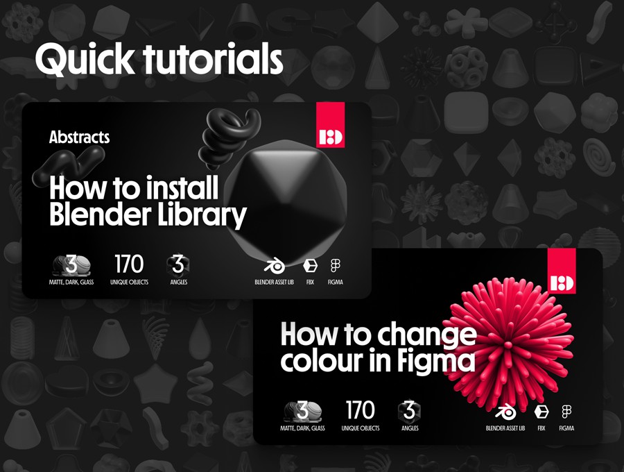 170+款超现代抽象艺术不规则3D三维几何图形图标设计Blender/Figma/PNG格式素材 Abstracts — multipurpose abstract geometry 3d shapes 图片素材 sucaiwan.com