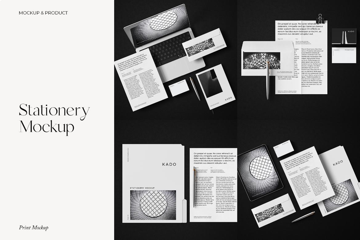 6款现代极简企业文创VI品牌信封邀请函文件笔记本电脑名片海报纸张设计展示PSD样机Stationery Mockup 样机素材 第1张-素材湾丨精选海外优质设计素材资源 6款现代极简企业文创VI品牌信封邀请函文件笔记本电脑名片海报纸张设计展示PSD样机Stationery Mockup 样机素材 sucaiwan.com