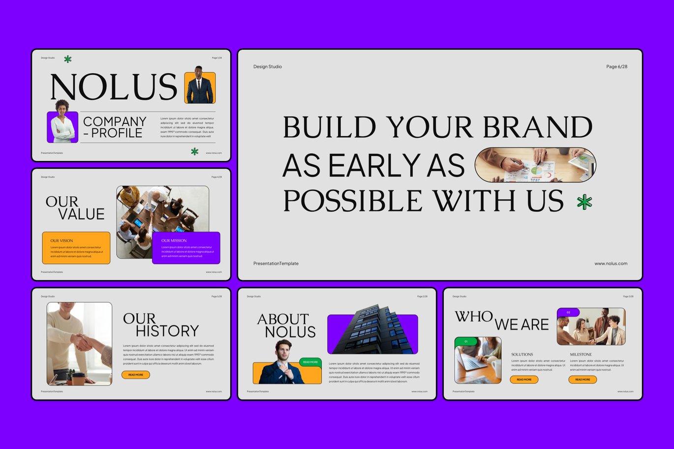 现代创意品牌营销策划演示文稿设计powerpoint+keynote模板 Nolus – Creative Company Profile Powerpoint+keynote 幻灯图表 第3张-素材湾丨精选海外优质设计素材资源 现代创意品牌营销策划演示文稿设计powerpoint+keynote模板 Nolus – Creative Company Profile Powerpoint+keynote 幻灯图表 sucaiwan.com