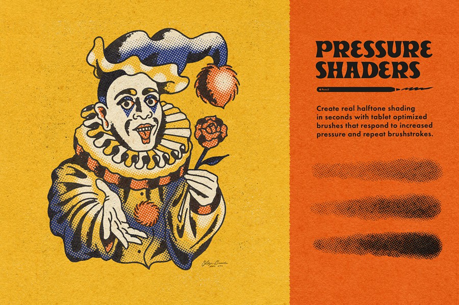 70+复古半调系统漫画低保真点画线条肌理PS和Procreate笔刷预设套装Beat Tones Distressed Halftone Brushes , 第9张-素材湾丨精选海外优质设计素材资源 70+复古半调系统漫画低保真点画线条肌理PS和Procreate笔刷预设套装Beat Tones Distressed Halftone Brushes , sucaiwan.com