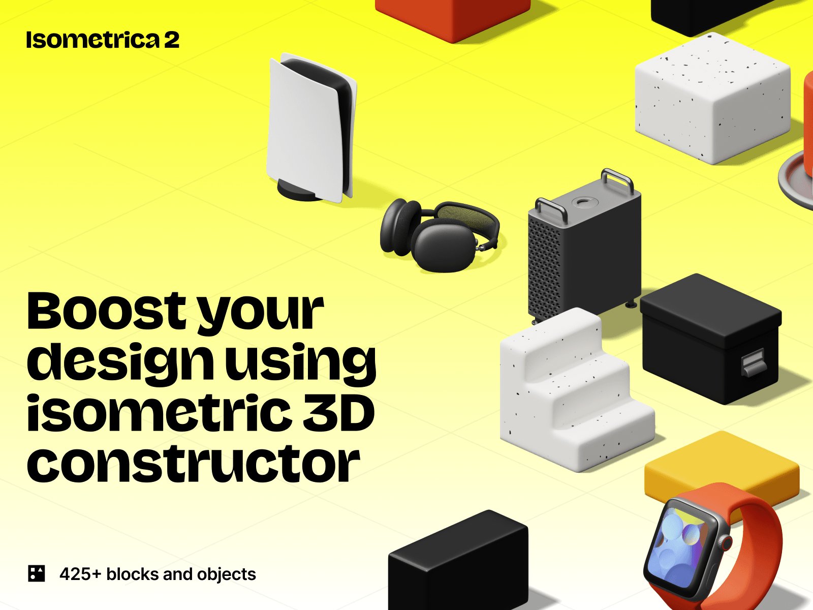 Isometrica 2.0 3D图标等距苹果电脑 手机设备居家内饰物品积木 PNG ICONS 图标素材 sucaiwan.com
