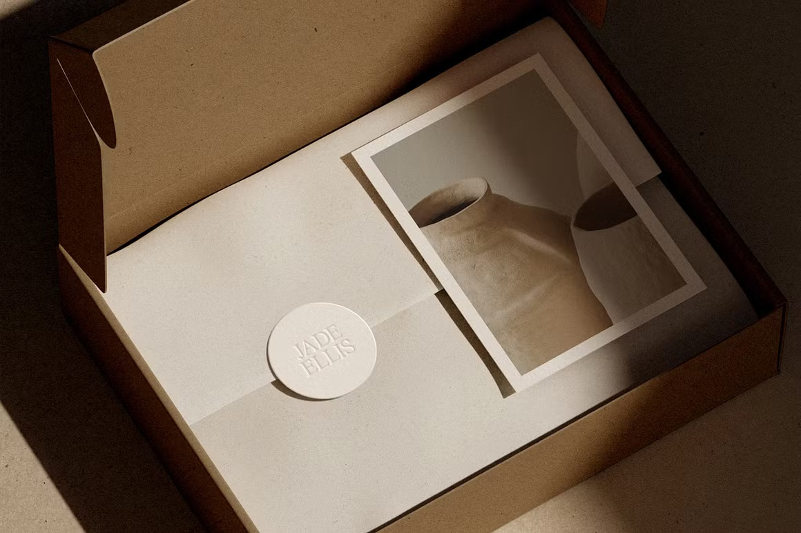 时尚服装鞋产品包装盒快递盒设计展示效果图PS贴图样机模板素材 Mailing Box Mockup – Kraft Mailer 01 样机素材 第4张-素材湾丨精选海外优质设计素材资源 时尚服装鞋产品包装盒快递盒设计展示效果图PS贴图样机模板素材 Mailing Box Mockup – Kraft Mailer 01 样机素材 sucaiwan.com