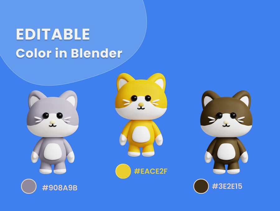 20款可爱卡通动物3D插画插图图标Icons设计Blender/FBX/PNG格式素材 3D Cute Animals Illustrations Pack 图标素材 第4张-素材湾丨精选海外优质设计素材资源 20款可爱卡通动物3D插画插图图标Icons设计Blender/FBX/PNG格式素材 3D Cute Animals Illustrations Pack 图标素材 sucaiwan.com