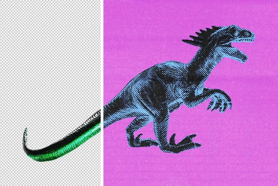 复古半色调riso打印复印照片效果ps特效滤镜样机 Halftone Design Effect 插件预设 sucaiwan.com