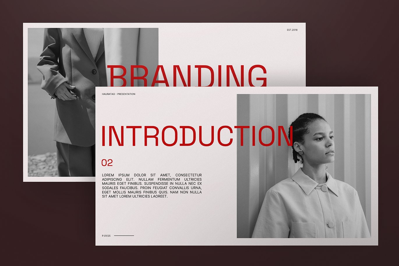 现代优雅品牌营销策划演示文稿设计ppt模版 Hauratag Powerpoint Presentation 幻灯图表 sucaiwan.com