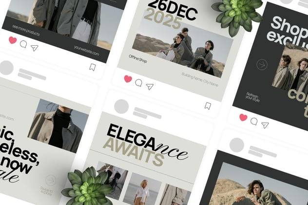 时尚INS风节日营销推广社交媒体公众号推文电商海报设计素材 Boxing Day – Instagram Post 图片素材 第2张-素材湾丨精选海外优质设计素材资源 时尚INS风节日营销推广社交媒体公众号推文电商海报设计素材 Boxing Day – Instagram Post 图片素材 sucaiwan.com