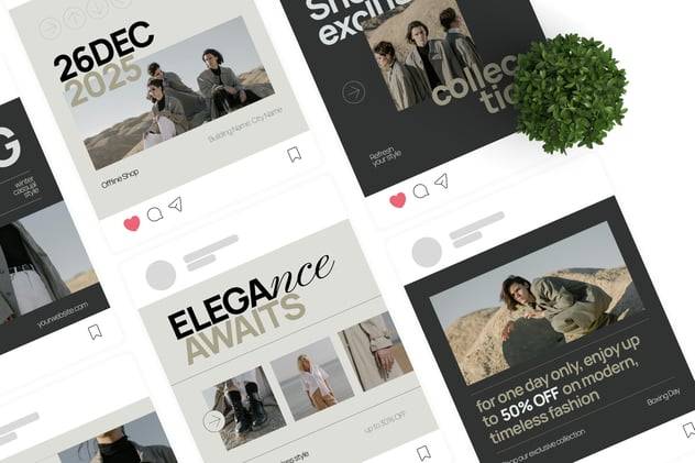 时尚INS风节日营销推广社交媒体公众号推文电商海报设计素材 Boxing Day – Instagram Post 图片素材 第4张-素材湾丨精选海外优质设计素材资源 时尚INS风节日营销推广社交媒体公众号推文电商海报设计素材 Boxing Day – Instagram Post 图片素材 sucaiwan.com