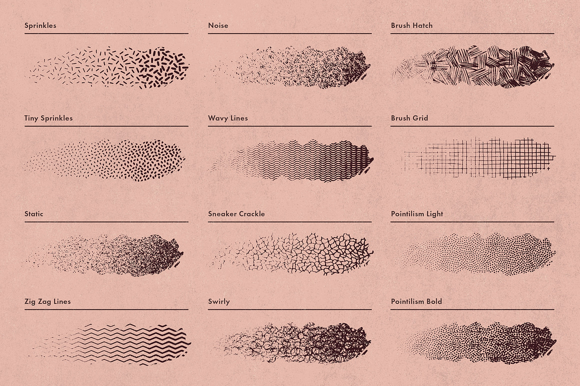 60+复古磨损波点半调颗粒绘画无缝图案矢量纹理肌理PS笔刷预设套装Lithotone for Photoshop 笔刷资源 第8张-素材湾丨精选海外优质设计素材资源 60+复古磨损波点半调颗粒绘画无缝图案矢量纹理肌理PS笔刷预设套装Lithotone for Photoshop 笔刷资源 sucaiwan.com