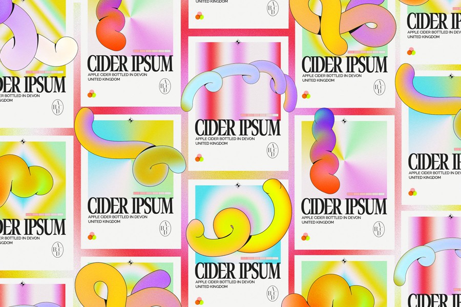 Postmodern Squiggle Vector Clipart 复古后现代波浪形PNG、AI矢量图抽象形状剪贴画 图片素材 sucaiwan.com