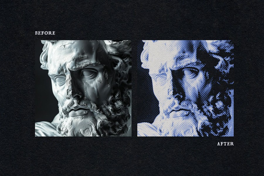 复古半色调老式riso打印照片效果ps特效滤镜样机 Vintage Halftone Effects 插件预设 第8张-素材湾丨精选海外优质设计素材资源 复古半色调老式riso打印照片效果ps特效滤镜样机 Vintage Halftone Effects 插件预设 sucaiwan.com