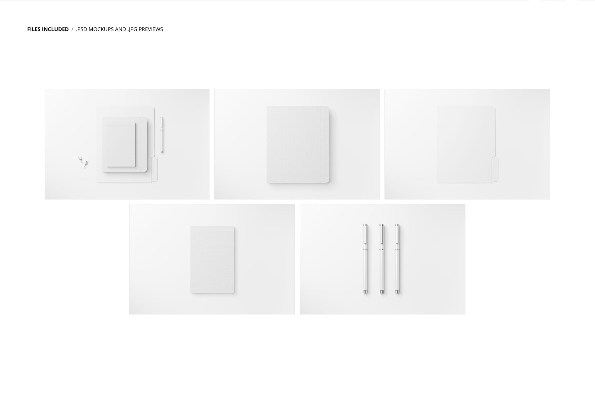5款逼真办公文具笔记本钢笔文件夹Vi设计展示PS贴图样机模板素材 Stationery Set Mockup Set v.1 , 第2张-素材湾丨精选海外优质设计素材资源 5款逼真办公文具笔记本钢笔文件夹Vi设计展示PS贴图样机模板素材 Stationery Set Mockup Set v.1 , sucaiwan.com