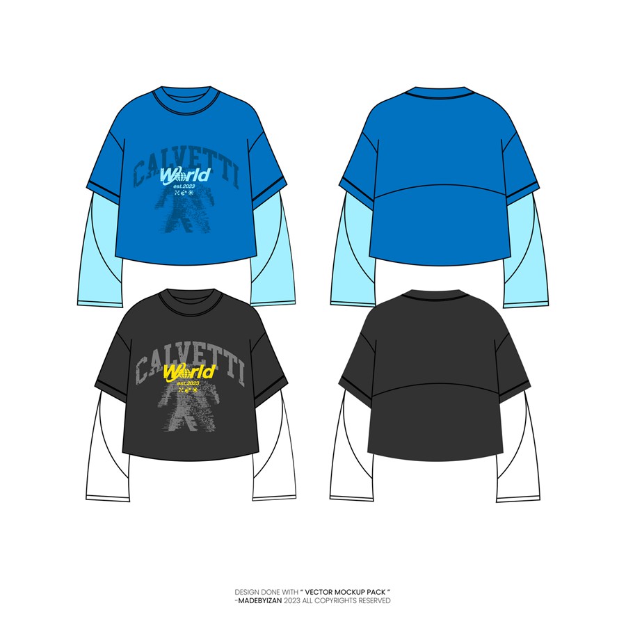 多功能短袖T恤连帽卫衣裤子帽子包服装印花设计展示矢量AI样机套装Madebyizan – Vector Mockup Pack (+100) 样机素材 sucaiwan.com