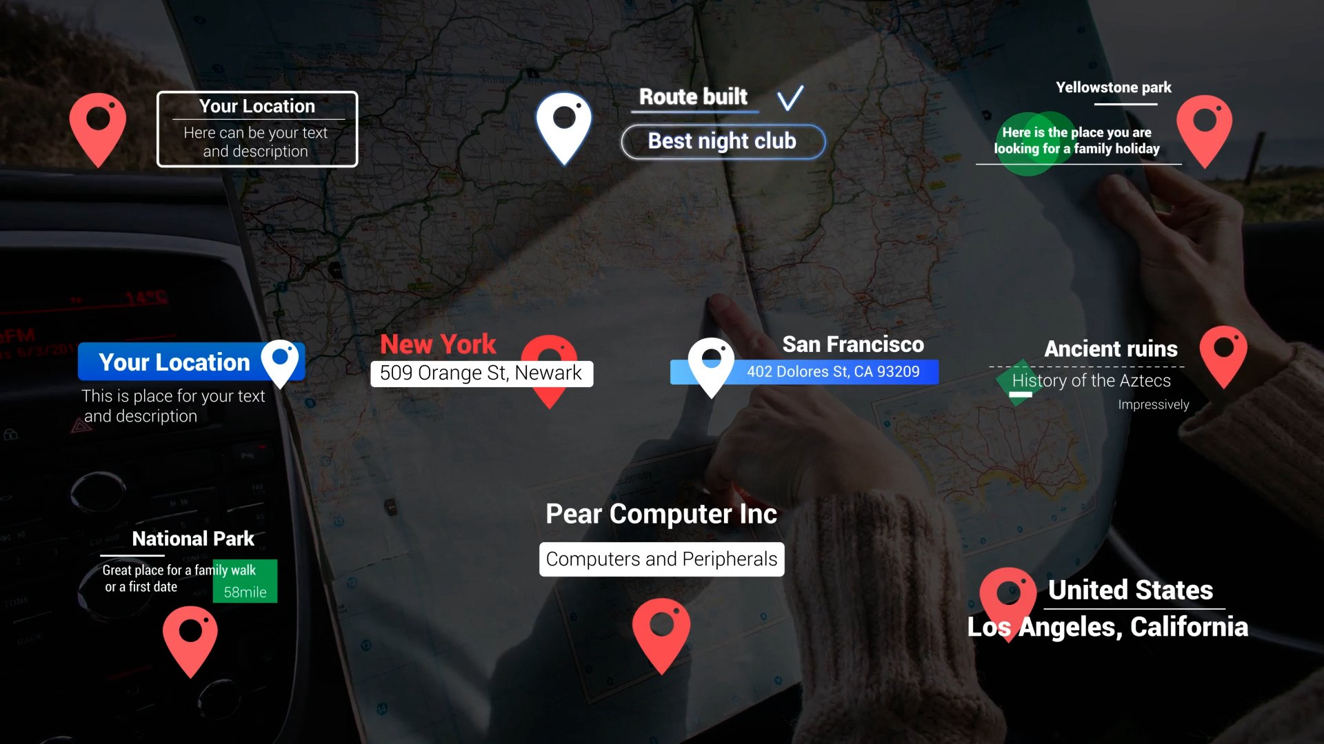 11个达芬奇模板 - 地点定位标题、文本突出显示、字幕标题、Emoji表情符号、短信消息动画工具包 DaVinci Resolve 11合1模板预设插件 影视音频 sucaiwan.com