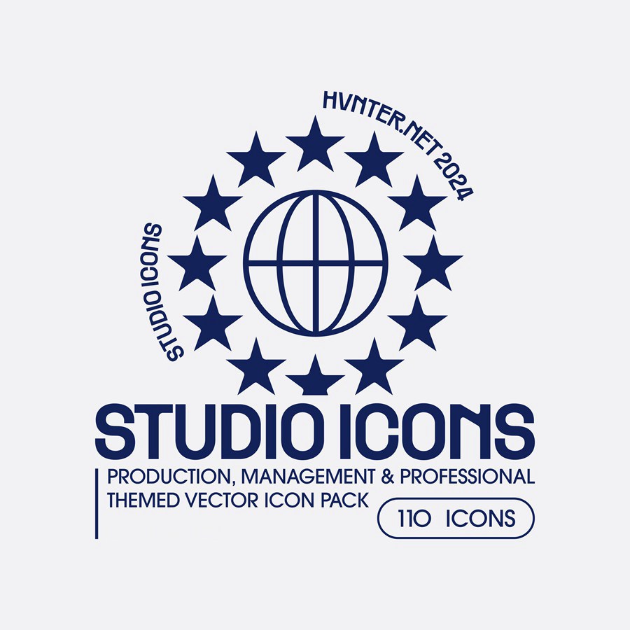 108款现代极简创意工作室企业logo徽标图形icon图标SVG矢量设计套装Studio Icons Set 图标素材 sucaiwan.com