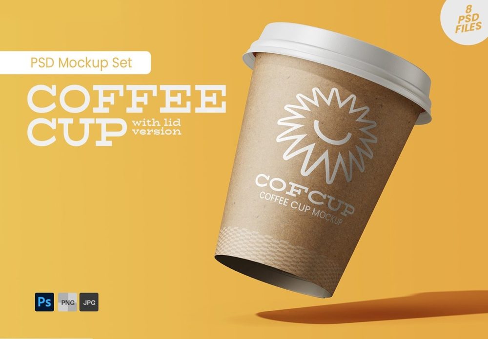 8款逼真奶茶果汁饮料咖啡纸杯设计展示效果图PS贴图样机模板素材 Paper Drink Coffee Cup PSD Mockup Set 样机素材 第1张-素材湾丨精选海外优质设计素材资源 8款逼真奶茶果汁饮料咖啡纸杯设计展示效果图PS贴图样机模板素材 Paper Drink Coffee Cup PSD Mockup Set 样机素材 sucaiwan.com