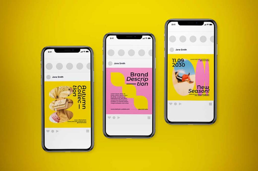12组炫彩品牌推广公众号推文电商海报设计PSD/AI模板素材 Geometric Shapes Social Media Templates 图片素材 第3张-素材湾丨精选海外优质设计素材资源 12组炫彩品牌推广公众号推文电商海报设计PSD/AI模板素材 Geometric Shapes Social Media Templates 图片素材 sucaiwan.com