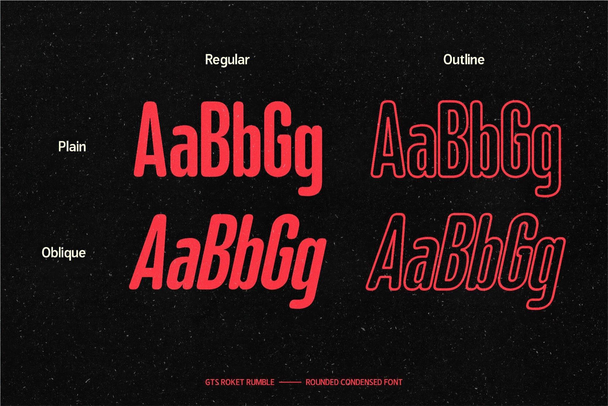 复古霓虹灯效果游戏海报徽标设计无衬线英文字体安装包 GTS Rocket Rumble — Retro Condensed Font 设计素材 sucaiwan.com
