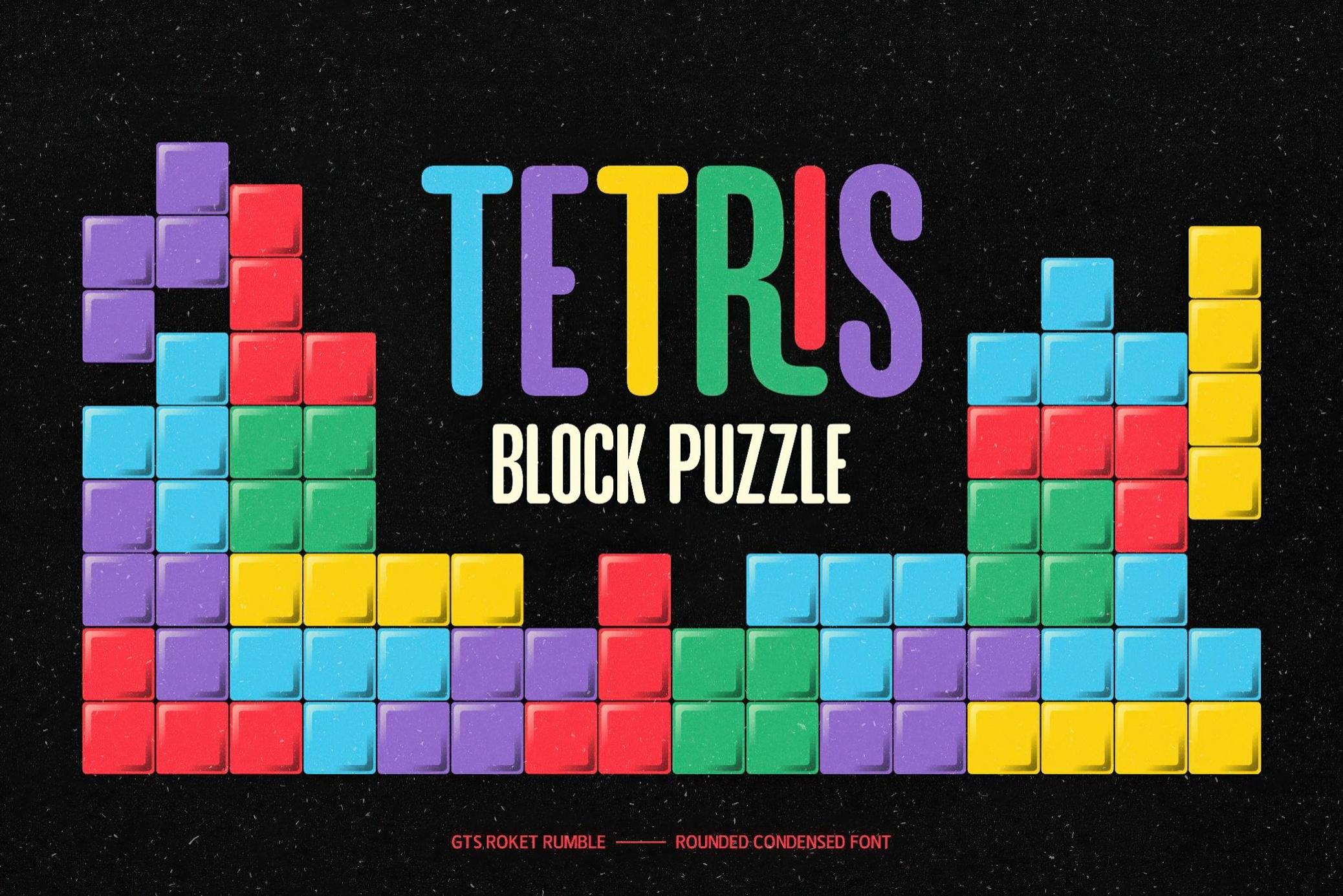 复古霓虹灯效果游戏海报徽标设计无衬线英文字体安装包 GTS Rocket Rumble — Retro Condensed Font 设计素材 sucaiwan.com