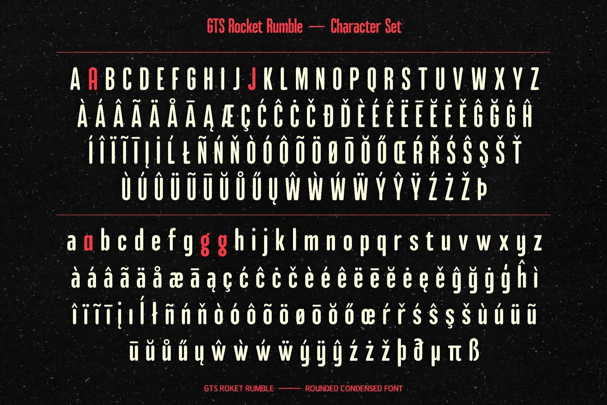 复古霓虹灯效果游戏海报徽标设计无衬线英文字体安装包 GTS Rocket Rumble — Retro Condensed Font 设计素材 sucaiwan.com