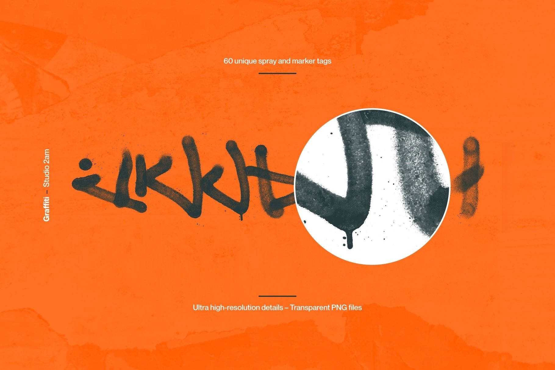 Graffiti - 75 Grunge Spray Textures 70多种涂鸦标记背景照片海报设计PNG透明叠加层 图片素材 sucaiwan.com