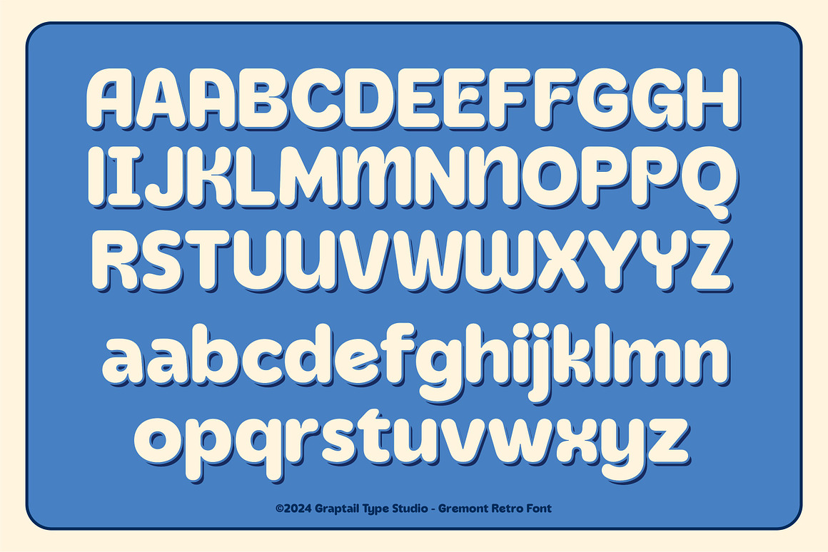 复古趣味卡通圆润70年代老式标题排版英文西文无衬线字体Gremont — Rounded Font 设计素材 sucaiwan.com